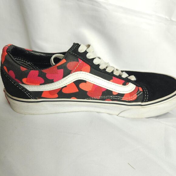 Vans Off The Wall Unisex Mens 7 Womens 8.5 Black Heart Graphic Skateboard Shoes - Picture 6 of 11